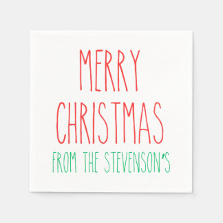 RAE DUNN Geïnspireerd Merry Christmas gepersonalis Servet