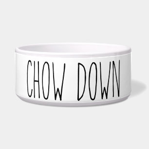 RAE DUNN Geïnspireerde Chow Down Pet Food Bowl Voerbakje