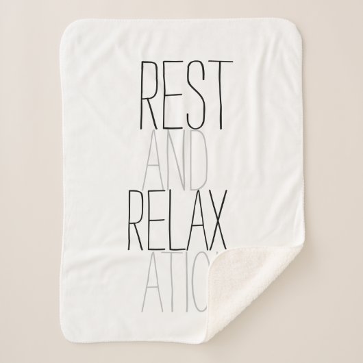 Rae Dunn geïnspireerde rust en relaxatie Sherpa Deken (Voorkant)