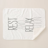 Rae Dunn geïnspireerde rust en relaxatie Sherpa Deken (Voorkant (horizontaal))