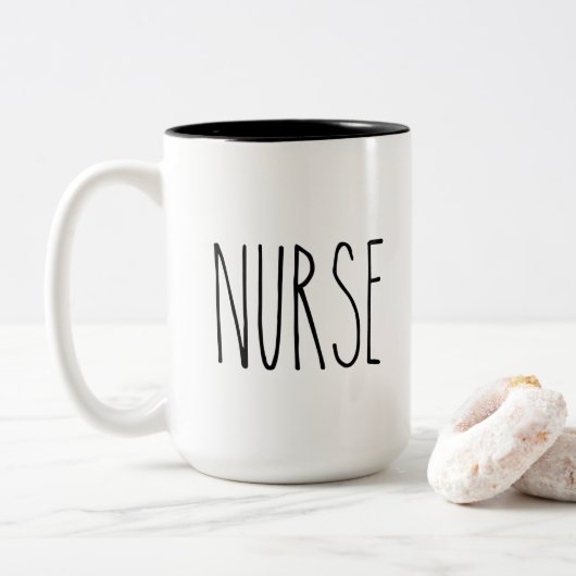 RAE DUNN Infirmière inspiré café Mug (Avec donut)