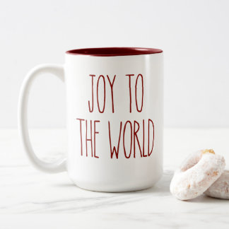 RAE DUNN inspiré la joie à la Mug de café du monde