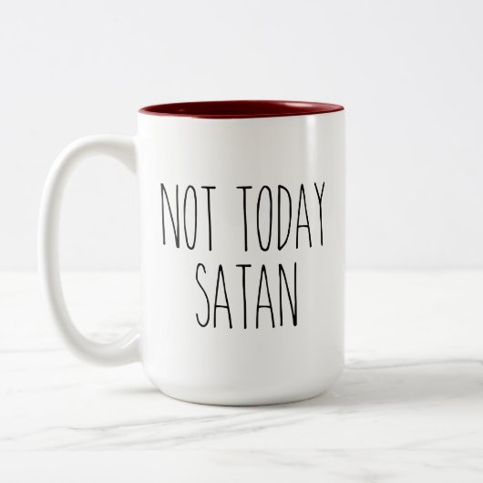 RAE DUNN Inspiré Pas Aujourd'Hui Satan Coffee Mug (Gauche)