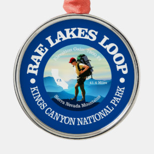 Rae Lakes Loop (C) Metalen Ornament