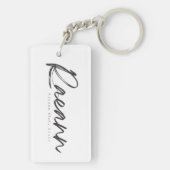 Raeann Blake Boeken Rechthoek Sleutelhanger (achterkant)