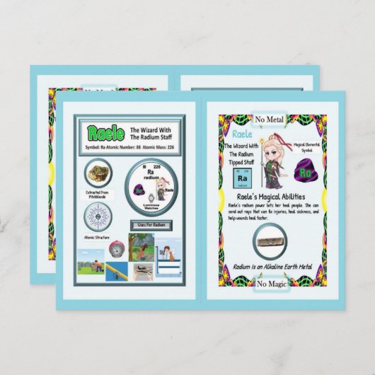 Raele Wizard - Radium Element Briefkaart (Voorkant / Achterkant)