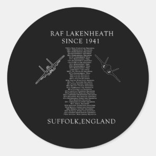 Raf Lakenheath Squadrons Ronde Sticker