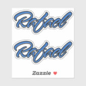 Rafael Nom bleu Autocollant Sticker Stickerset (Feuille)
