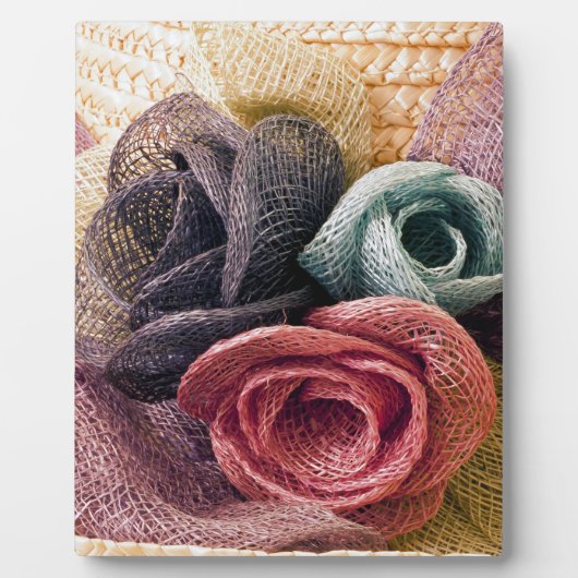 Raffia Rozen Fotoplaat (Voorkant)