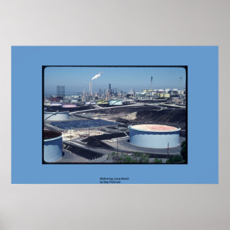Raffinaderijen, lange strand poster