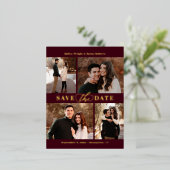 Raffiné Collage FOIL Enregistrer La Date Carte Pos (Debout devant)