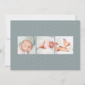 Raffiné | Faire-part de naissance photo moderne (Dos)