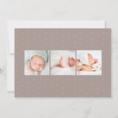 Raffiné | Faire-part de naissance photo moderne (Dos)