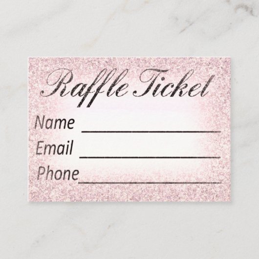 Raffle Ticket Invitation Insert Informatiekaartje (Voorkant)
