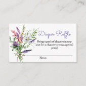 Raffle Ticket Wildflower Diaper Informatiekaartje (Voorkant)