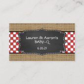 Raffle Tickets baby Q Diaper / neutraal baby showe Informatiekaartje (Achterkant)