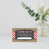 Raffle Tickets baby Q Diaper / neutraal baby showe Informatiekaartje (Staand voorkant)