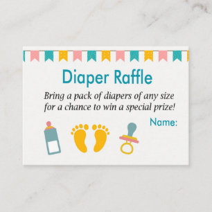 Raffle Tickets met baby tas