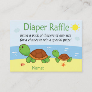 Raffle Tickets turtle Diaper