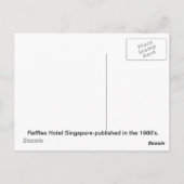 Raffles Hotel singapore Briefkaart (Achterkant)