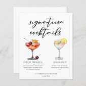 Rafraîchir Fruit Signature Cocktails Menu Mariage (Devant / Derrière)