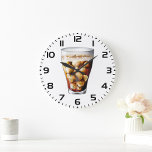 Rafraîchir la boisson de soda glacée froide avec b<br><div class="desc">Étendez votre espace avec une touche d'amusement sophistiqué ! Notre horloge présente un graphique saisissant d'un verre plein de glace et d'une boisson alcoolisée rafraîchissante, parfaitement capturé et placé dans un cadre élégant. Ce design ajoute une touche ludique et animée à toutes les chambres, mais vous permet également de rester...</div>