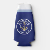 Rafraîchisseur de bouteille monogrammé bleu marine (Devant)