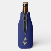 Rafraîchisseur de bouteille monogrammé bleu marine (Bouteille Dos)