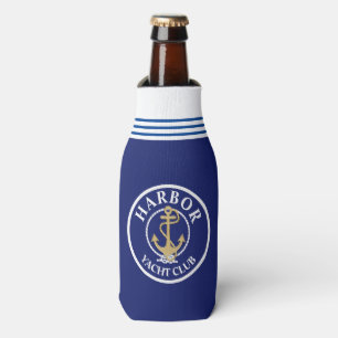 Rafraîchisseur de bouteille monogrammé bleu marine