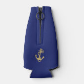 Rafraîchisseur de bouteille monogrammé bleu marine (Dos)