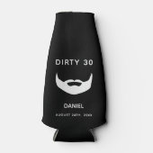 Rafraichisseur De Bouteilles 30e anniversaire noir barbe blanche hommes fun (Devant)