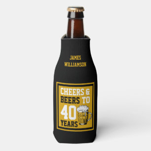 Rafraichisseur De Bouteilles 40e anniversaire Cheers & Bières à 40 ans sur mesu