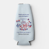 Rafraichisseur De Bouteilles 4 JUILLET USA | Célébration patriotique d'été (Devant)