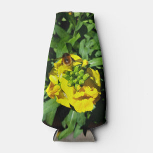 Rafraichisseur De Bouteilles Abeille sur Fleurs Jaunes