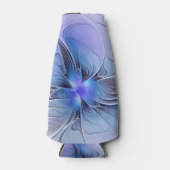 Rafraichisseur De Bouteilles Abstrait Art Fractal Lavande Bleu (Devant)