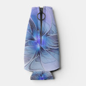 Rafraichisseur De Bouteilles Abstrait Art Fractal Lavande Bleu (Dos)