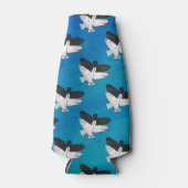 Rafraichisseur De Bouteilles Aigle ombragé sur bleu (Devant)