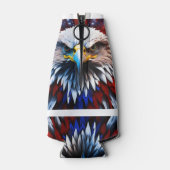 Rafraichisseur De Bouteilles Aigles fractales patriotiques Tee (Dos)