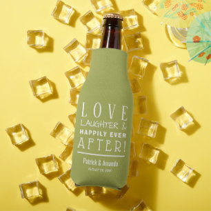 Rafraichisseur De Bouteilles Amour Rires Heureux À Tout Jamais VERT