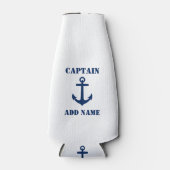 Rafraichisseur De Bouteilles Ancre Capitaine Ajouter un nom ou un nom de bateau (Devant)