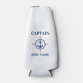 Rafraichisseur De Bouteilles Ancre Compass Capitaine Ajouter un nom Nom de bate (Devant)