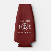 Rafraichisseur De Bouteilles Ancre nautique Cheval de mer Capitaine Nom du bate (Devant)
