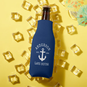 Rafraichisseur De Bouteilles Ancre nautique Maison de la famille bleue de la ma