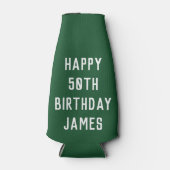 Rafraichisseur De Bouteilles Anniversaire 50e Elégant Vert Design Faveurs (Devant)