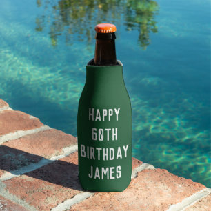 Rafraichisseur De Bouteilles Anniversaire 60e Élégant Vert Papa élégant