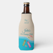 Rafraichisseur De Bouteilles Anniversaire de la plage (Bottle Devant)