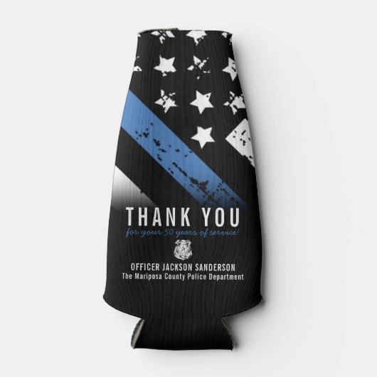 Rafraichisseur De Bouteilles Anniversaire de la retraite de la police Indicateu (Devant)