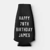 Rafraichisseur De Bouteilles Anniversaire Golfer 70e Elégant Black Papa élégant (Devant)
