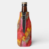 Rafraichisseur De Bouteilles Aquarelle rouge jaune (Bouteille Dos)