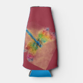 Rafraichisseur De Bouteilles Art Abstrait de libellules (rouge) (Devant)